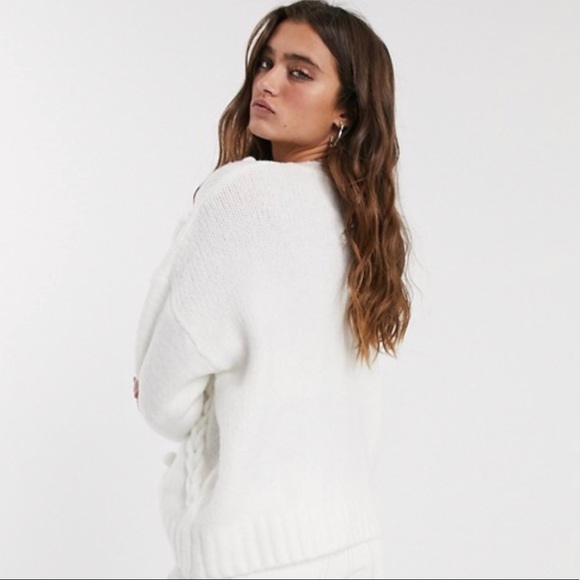 Bershka Pom Cream Knitted Sweater - Picture 6 of 10